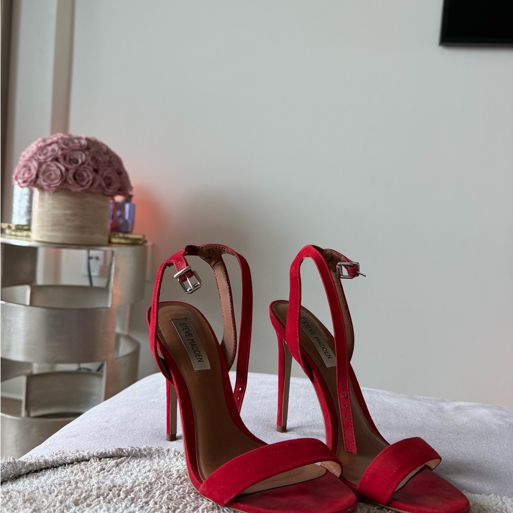 Steve Madden Strappy Red Heels